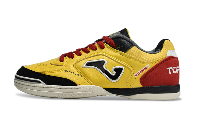 Chuteira Futsal Joma Top Flex Rebound IC Amarelo e Vermelho