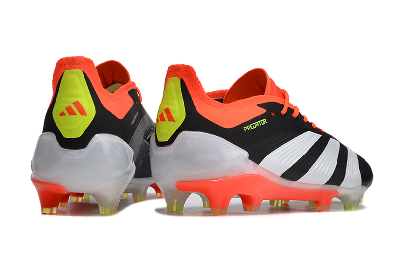 Adidas Predator Elite FG Black, Orange and White "Solar Energy" Field Boots