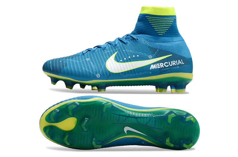 Botes de futbol Nike Retro Mercurial Superfly 5 FG blau i verd 