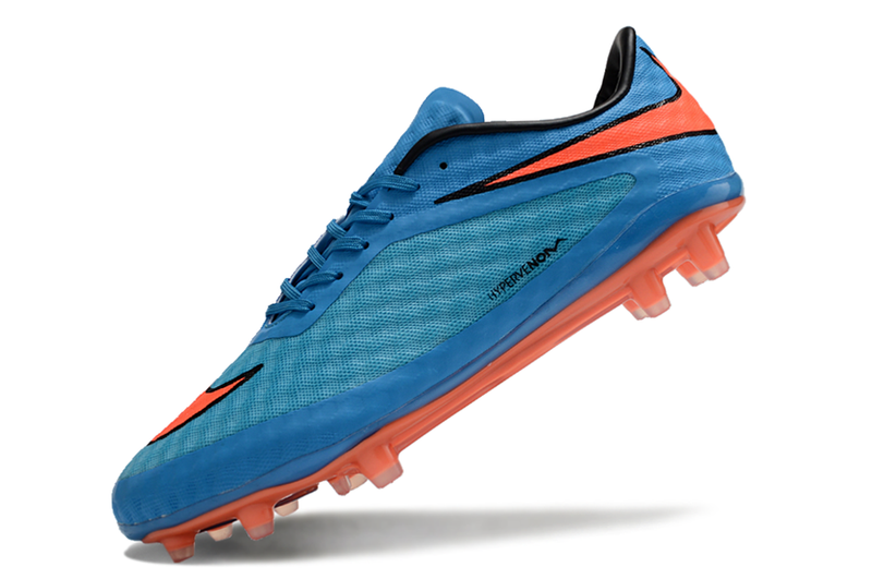 Botes de futbol Nike Retro Hypervenom Phantom I FG blau, taronja i negre 