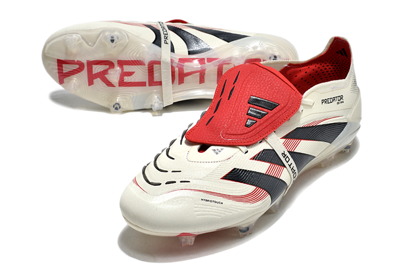 Chuteira Campo Adidas Predator FT 30 Elite FG Bege, Vermelha e Preta