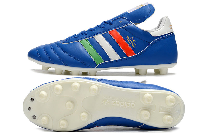 Adidas Copa Mundial FG Blue, White, Red and Green "Italy" Field Football Boots