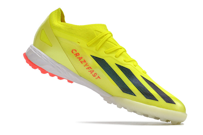 Adidas X Crazyfast.1 TF Green "Solar Energy Pack" Society Football Boots