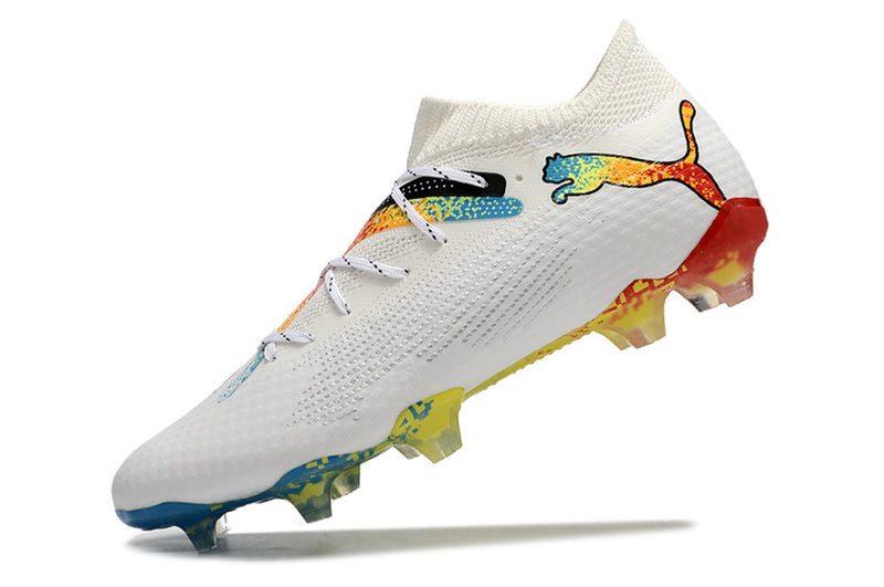 Botes de futbol Puma Future 7 FG blanc i color "Mapa de calor"