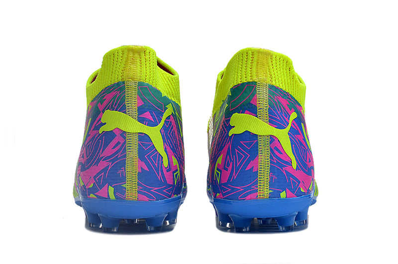 Puma Future Ultimate MG Green, Pink and Blue "Energy Pack" Society Football Boots