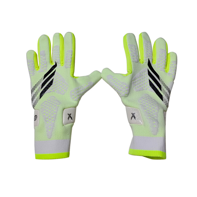 Luva de Goleiro Adidas X Crazyfast Branca e Verde "Crazyrush Pack"