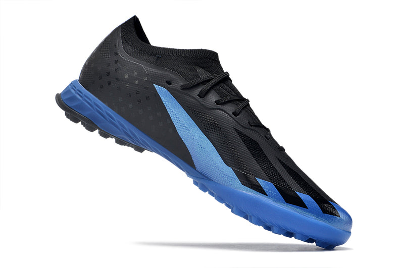 Botes de futbol Adidas X Crazyfast.1 TF negre i blau "Bugatti"