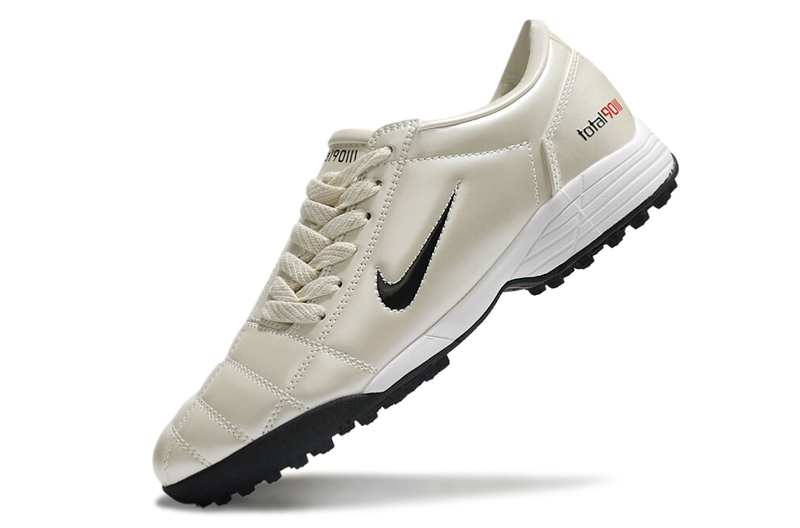 Chuteira Society Nike Total 90 TF Creme e Preta