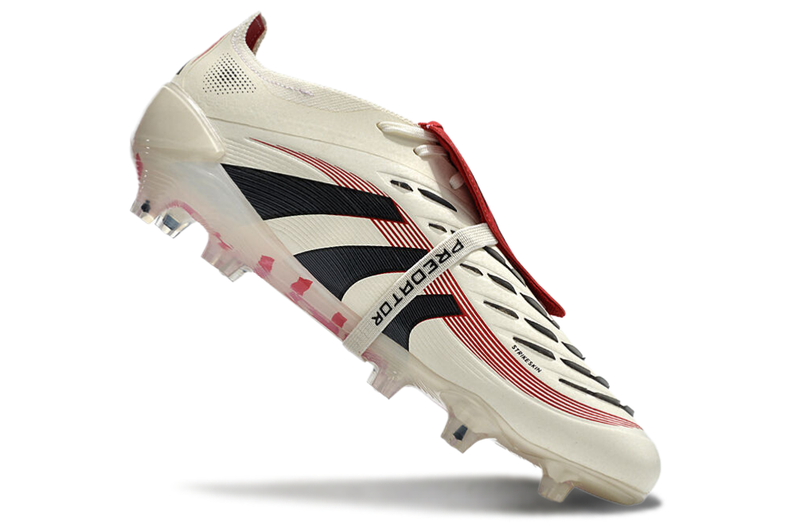 Chuteira Campo Adidas Predator FT 30 Elite FG Bege, Vermelha e Preta