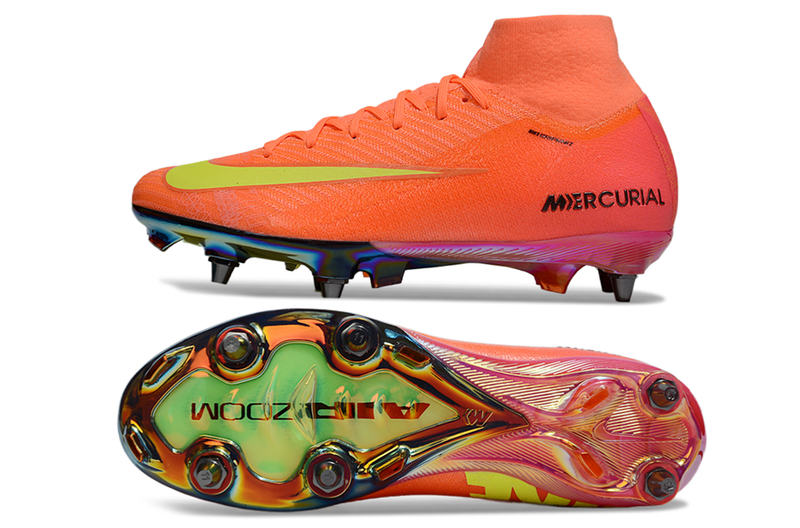 Chuteira Campo Nike Air Zoom Mercurial Superfly 10 Elite Trava Mista Laranja "Cosmic Speed"