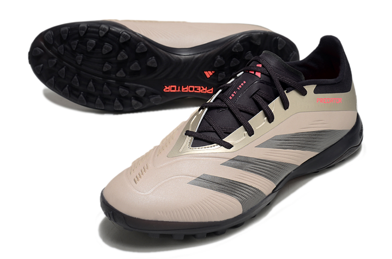 Chuteira Society Adidas Predator Elite TF Prata, Vermelho e Preto