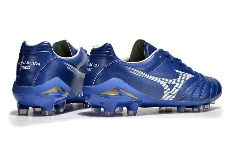 Chuteira Campo Mizuno Morelia Neo 4 Beta FG Azul "Mugen Pack"