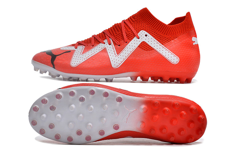 Puma Future Ultimate MG Red and White Soccer Cleats