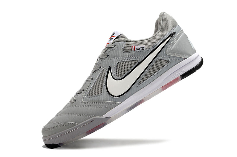 Supreme x Nike SB Gato IC Grey and White Futsal Boot