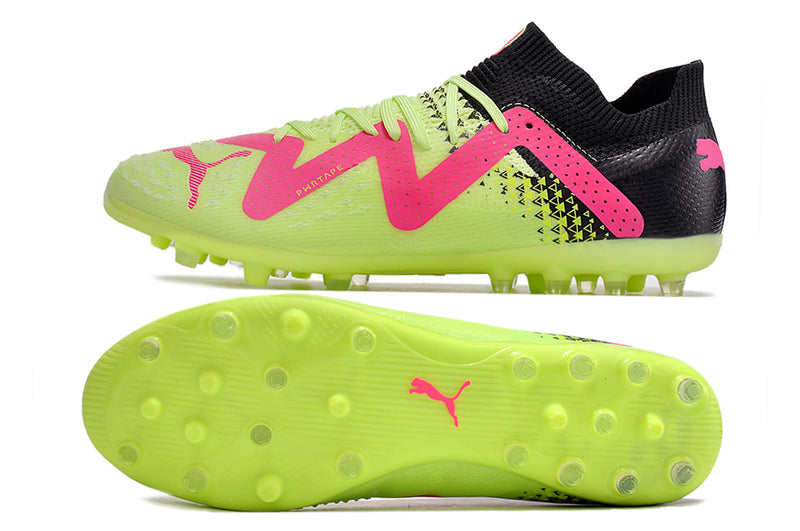 Puma Future Ultimate MG Black, Green and Pink "Tricks Pack" Society Football Boots