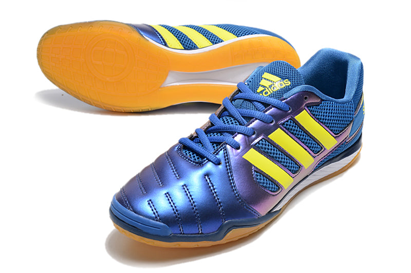 Adquira Chuteira Futsal Adidas Top Sala IC com Frete Grátis e 2 Brindes (Meia Antiderrapante + Bolsa) na Farda de Boleiro!