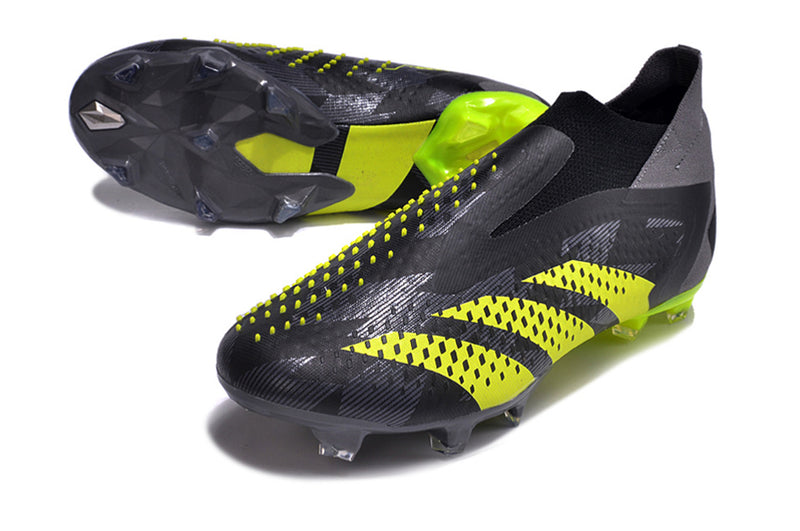 Adidas Predator Accuracy+ FG Black and Green "Crazycharged Pack" Field Boots