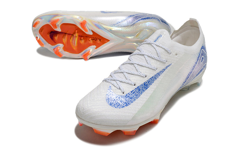 Bota de futbol Nike Air Zoom Mercurial Vapor 16 Elite FG blanc, blau i taronja "Blueprint Pack"