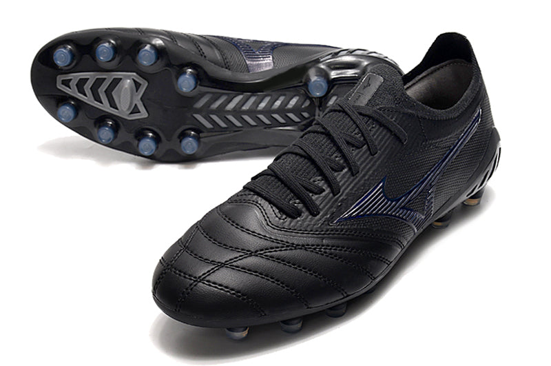 Tenha muito mais CONFORTO com a Mizuno Morelia Neo 3 FG Preta na Farda de Boleiro, Garanta a qualidade de Jogadores Profissionais!