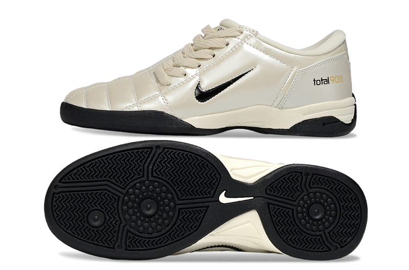 Chuteira Futsal Nike Total 90 IC Creme e Preto