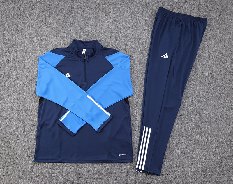 Adidas Training Cold Weather Set Light Blue, Navy Blue and White