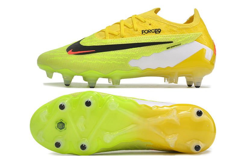 Precisão é com a Chuteira de Campo Nike Phantom GX Elite SG Amarela e Verde "Haaland" na Farda de Boleiro, Garanta a qualidade de Jogadores Profissionais!