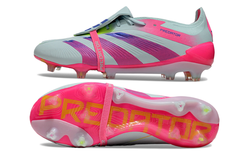 Chuteira Campo Adidas Predator FT 30 Elite FG Branca e Rosa "Stellar Icon Pack"