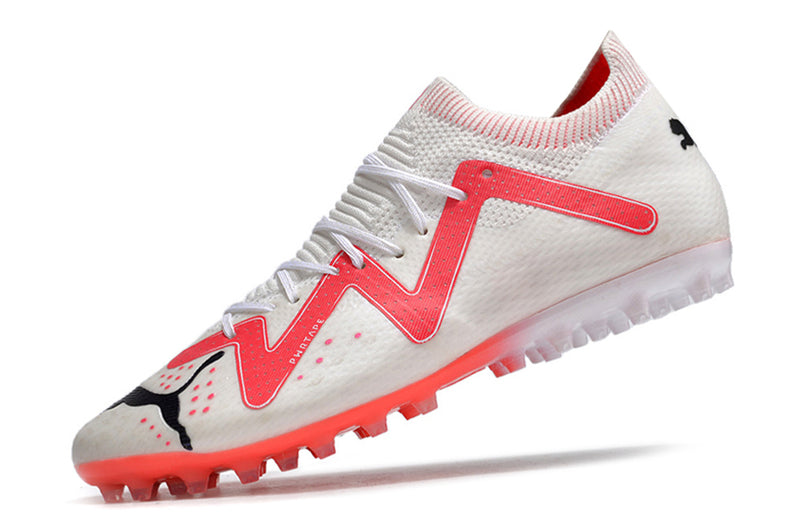 Puma Future Ultimate MG White and Red "Breakrought Pack" Soccer Cleats