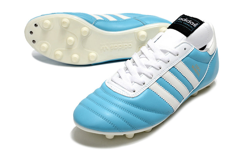 Chuteira Campo Adidas Copa Mundial FG Azul e Branco "Argentina"