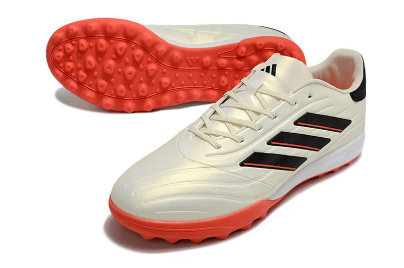 Adidas Copa Pure.1 TF Beige, Orange and Black "Solar Energy" Soccer Shoes