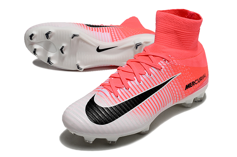 Nike Retro Mercurial Superfly 5 FG White and Pink Football Boots 