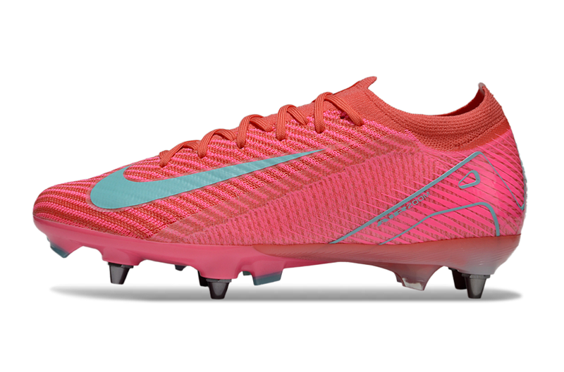 Chuteira Campo Nike Air Zoom Mercurial Vapor 16 Elite Trava Mista Rosa e Azul "Mad Energy"