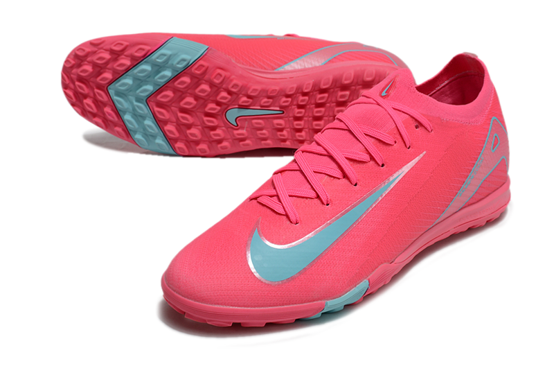 Chuteira Society Nike Air Zoom Mercurial Vapor 16 Elite TF Rosa e Azul