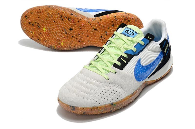 Chuteira Futsal Nike StreetGato IC Cinza, Preta e Azul