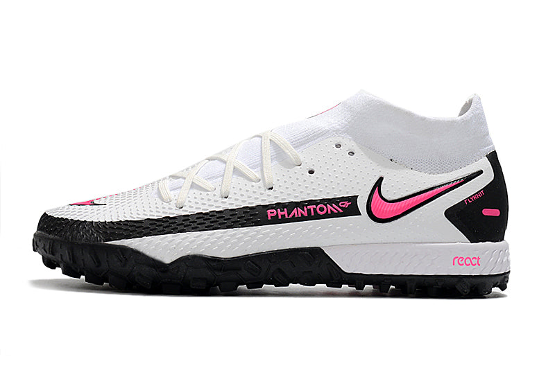 Compre agora Chuteira Society Nike Phantom GT Pro Branco+Rosa | Frete Grátis para todo país ... em PIX, Boleto até em 12x ou Cartão em até 12x | Farda de Boleiro - Camisas de times, Conjuntos de Times e Chuteiras.