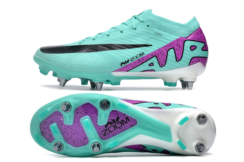 Botes de futbol Nike Air Zoom Mercurial Vapor 15 Elite Trava mixtes blau i violeta "Peak Ready Pack"