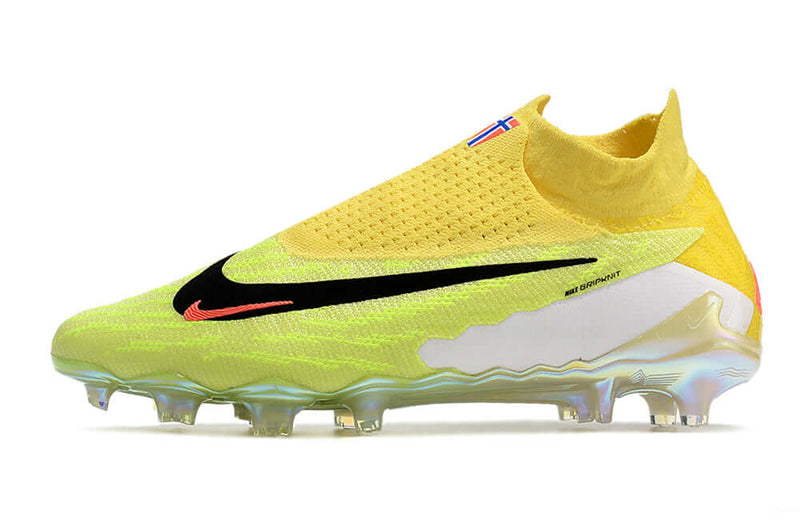 Precisão é com a Chuteira de Campo Nike Phantom GX DF Elite FG Amarela e Verde "Haaland" na Farda de Boleiro, Garanta a qualidade de Jogadores Profissionais