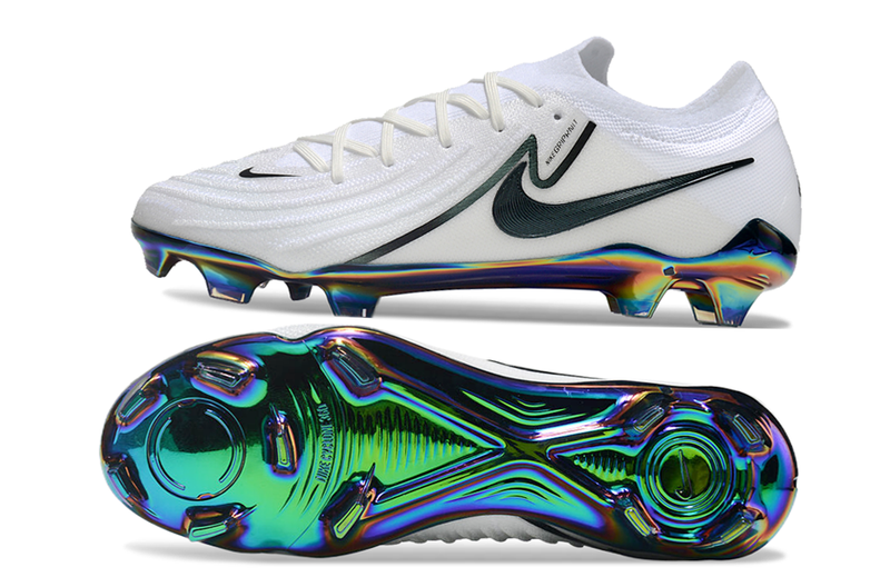 Chuteira Campo Nike Phantom GX 2 Elite FG Branca e Verde