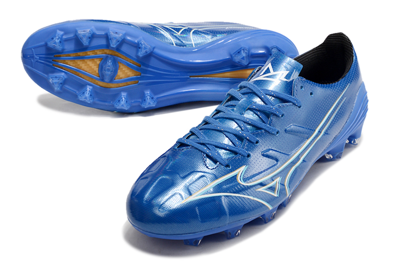 Chuteira Campo Mizuno Alpha FG Azul "Mugen Pack"