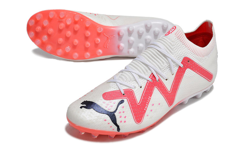 Puma Future Ultimate MG White and Red "Breakrought Pack" Soccer Cleats