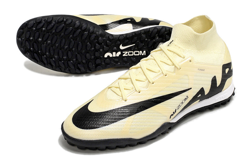 Bota de futbol Nike Air Zoom Mercurial Superfly 9 Elite TF de color beix i negre "Mad Ready Pack"