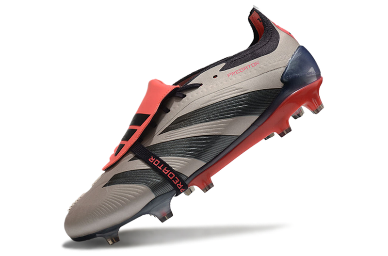 Chuteira Campo Adidas Predator FT 30 Elite FG Prata, Preto e Vermelho "Vivid Horizon Pack"