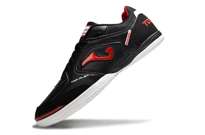 Chuteira Futsal Joma Top Flex Rebound IC Preto e Vermelho