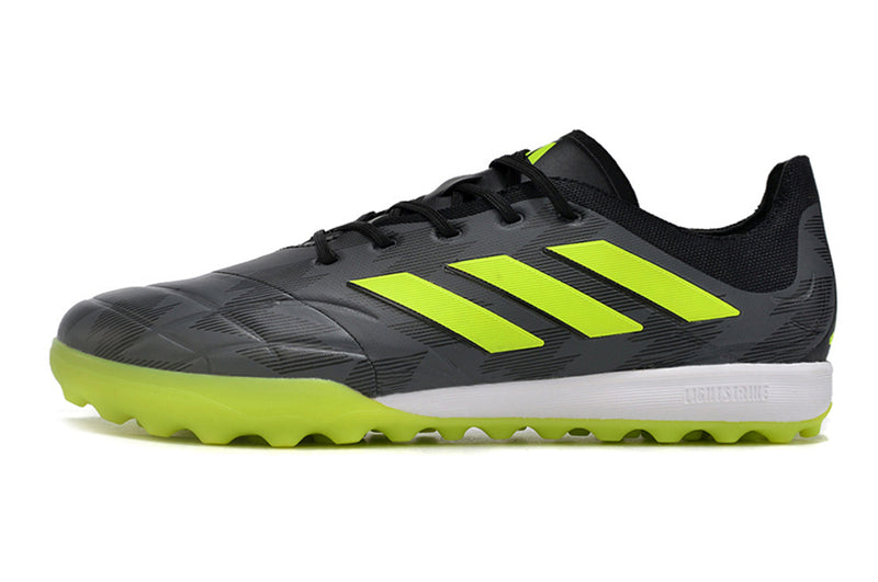 Chuteira Society Adidas Copa Pure.1 TF Preta e Verde "Crazycharged Pack"