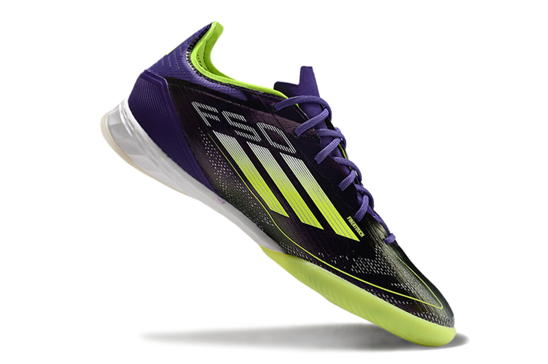 Chuteira Futsal Adidas F50 IC Roxa e Verde "Fast Reborn Pack"