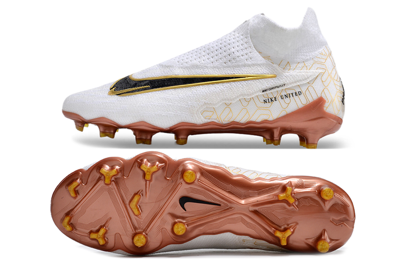 Botas de futbol Nike Phantom GX DF Elite FG blanc i or "United Golden Pack"