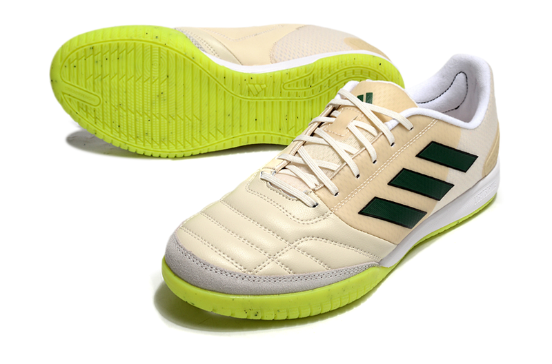 Chuteira Futsal Adidas Competition Top IC Bege e Verde