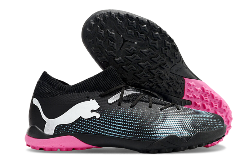 Society Puma Future 7 TF Botes de futbol negres i rosas