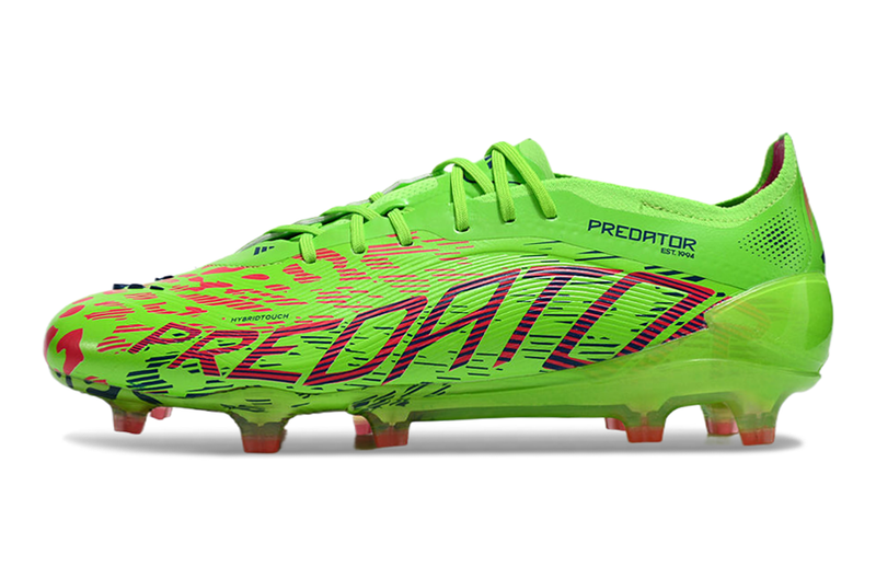 Chuteira Campo Adidas Predator Elite FG Verde e Rosa