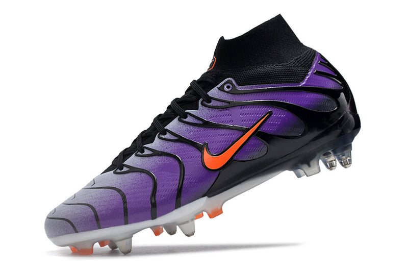 Nike Air Zoom Mercurial Superfly 9 Elite Purple Aluminum Spike "Air Max TN" Football Boot